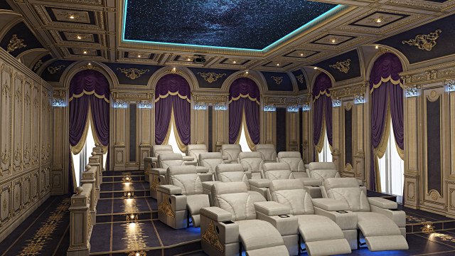 Дизайн классического домашнего кинотеатра