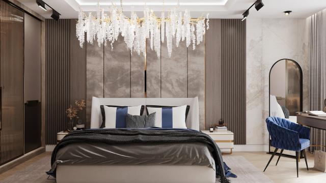 Изысканный стиль дизайна спальни
