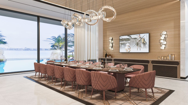 Modern Dining Room Design in Palm Jumeirah