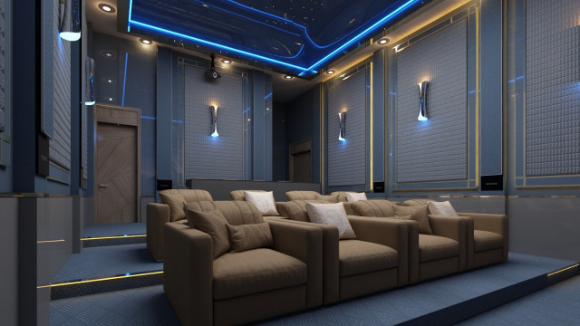Удобный дизайн домашнего кинотеатра