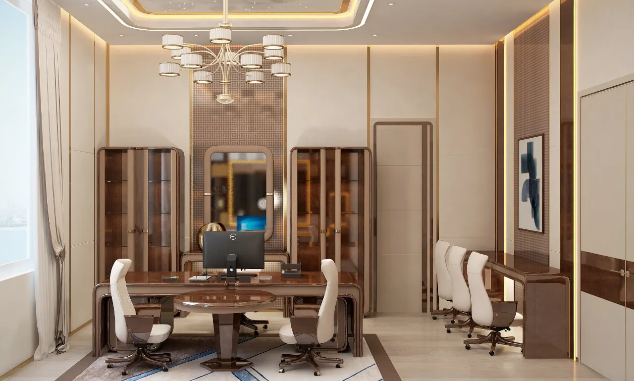 Elegant Home Office Design in Cambodia