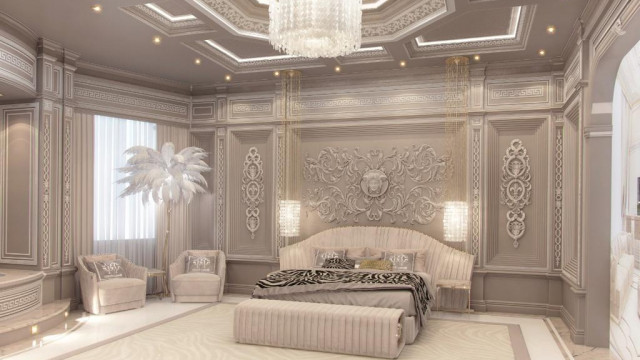 Стильный дизайн спальни для удивительной виллы