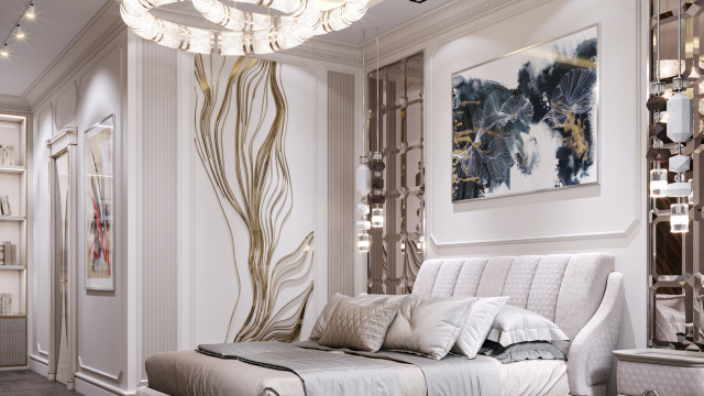 Эксклюзивный дизайн спальни в Дубае