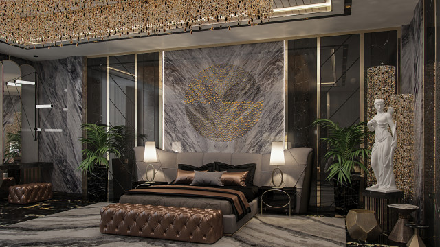 Эксклюзивная идея дизайна спальни для роскошной виллы в Камбодже