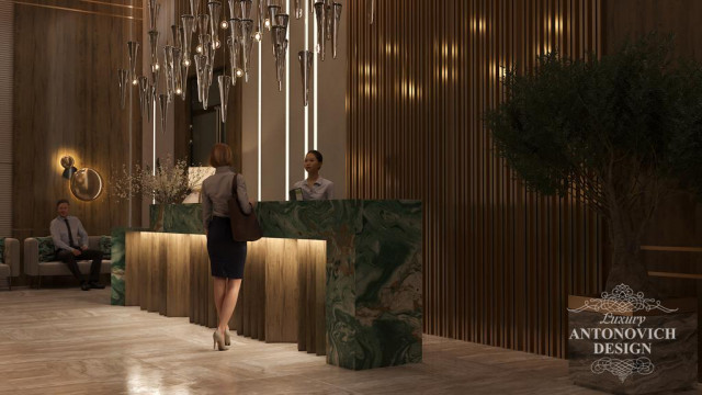 Дизайн вестибюля отеля в Дубае