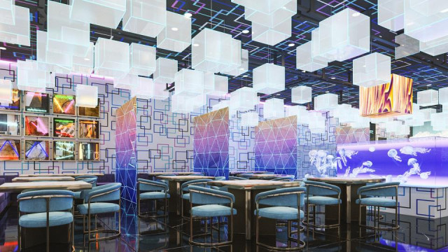 تصميم داخلي لمطعم عصري في دبي