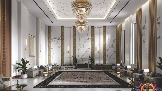 High-ceiling Luxury Sitting Room Interior