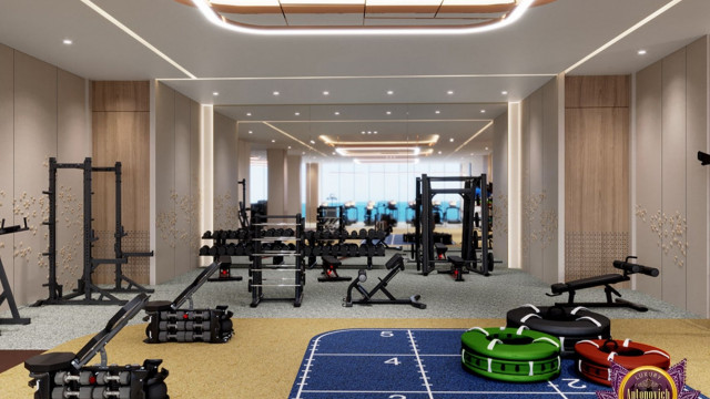 Spacious Home Luxury Gym Interior