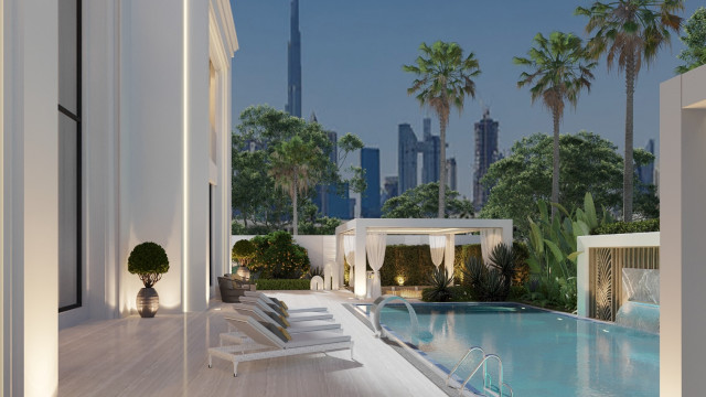 Мастерство ландшафтного дизайна роскошных вилл в Дубае