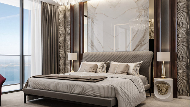 Изысканная элегантность дизайна интерьера спальни
