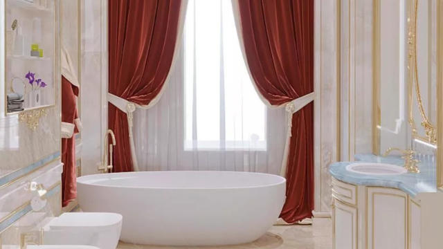 Golden Bathroom Interior Design