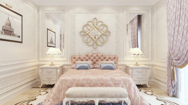 Шикарный дизайн спальни Эр-Рияд