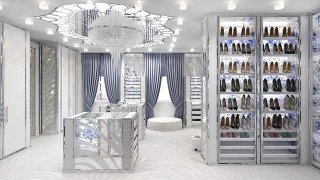 Metallic Wardrobe Design