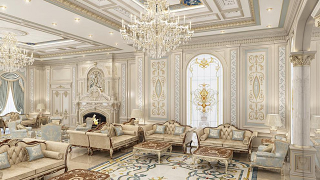 أرقي تصميم داخلي لقصر في المملكة العربية السعودية