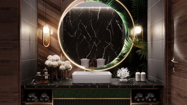 Роскошная ванная комната от лучшей компании по дизайну интерьера в Дубае