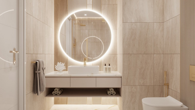 Концепция дизайна интерьера современной ванной комнаты