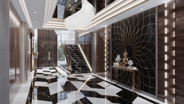 Дизайн входной группы для элитных домов в Дубае