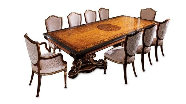 Elegant Rectangular table with olive ash-wood briar top table
