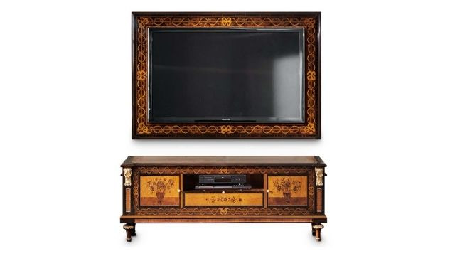 Luxury Ebony and elm-wood briar tv cabinet