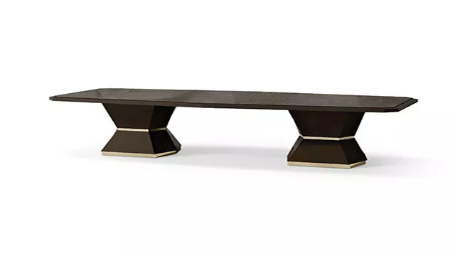 Fixed barrel table with brass insert