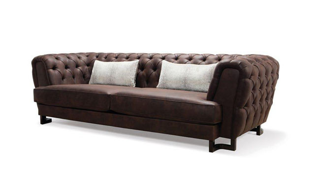 Luxury French Design Brown Sofa