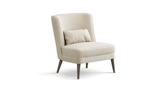 Classy White Accent Armchair