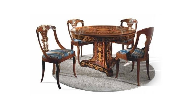 Luxurious Round Dining Table Set