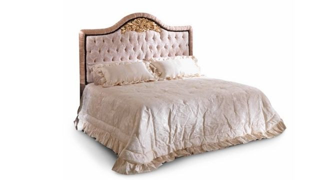 Elegant Padded bed in fabric upholstery