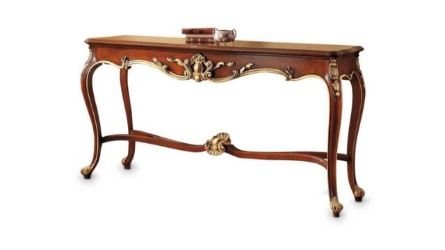 Luxury design cherrywood carved console