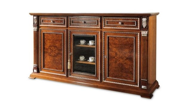 Classic design olive ash-wood briar sideboard