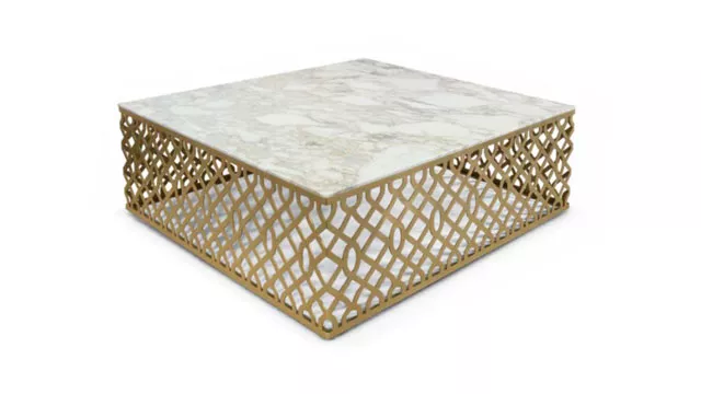 Luxury Marble Design Coffee Table with Glaze Gold