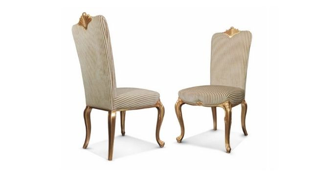 Luxury Chair With Metallic Gold Frame