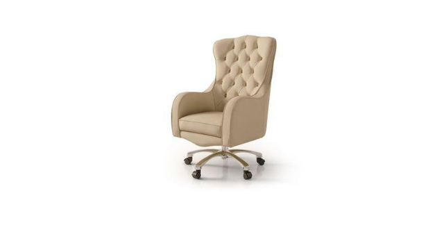 Luxury Design Swivel Armchair with chrome base