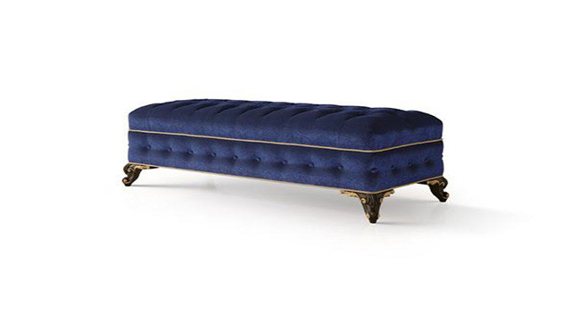 Royal Style  in Dark Blue Accent Padded Seat