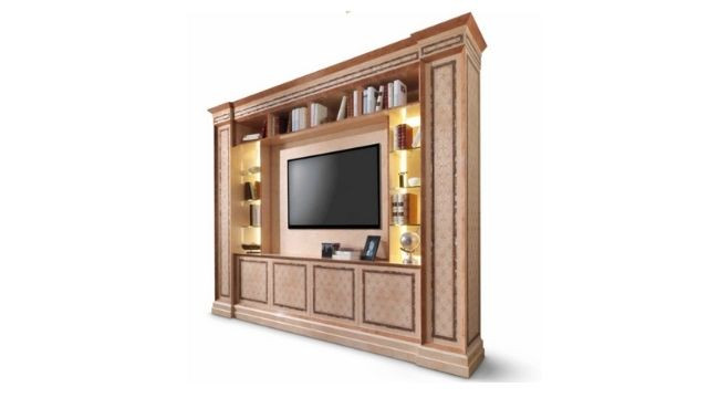 Elegant design Tv Cabinet with Bookcase