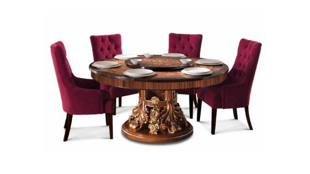 Elegant Round dining table with Lazy Susan