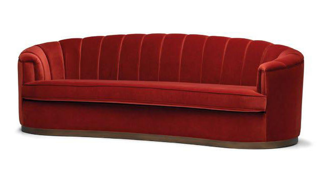 Red Velvet Design Sofa