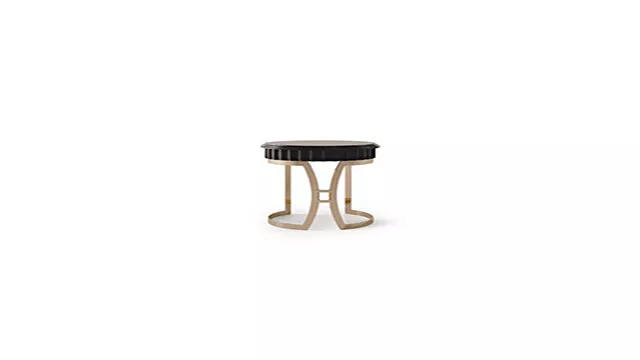 Luxury Round nightstand with metal base