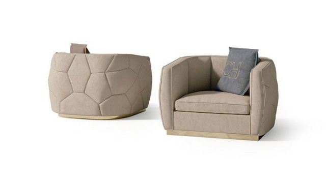 Stylish Beige Armchair