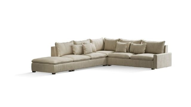 L Shape Beige Modular Sofa