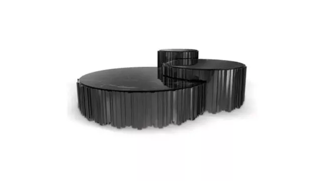 Luxury modular three-piece round table