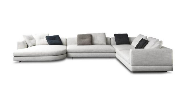 Tailored to Perfection L-Shape White Sofa