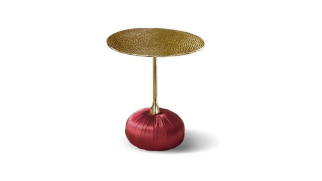 Small Coffee Table with Gold Accent
