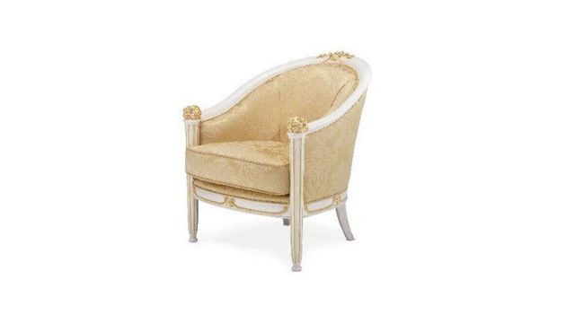 Luxury & Comfortable Design Armchair with Gold Accent