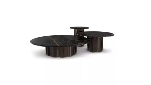 Elegant Dark Marble Coffee Table