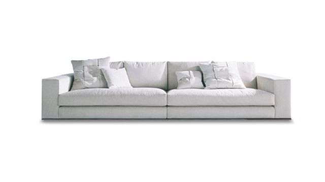 White Comfortable 4 Seater Sofa