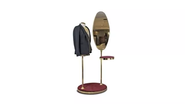 Classic Design Mirror with Gold Accent